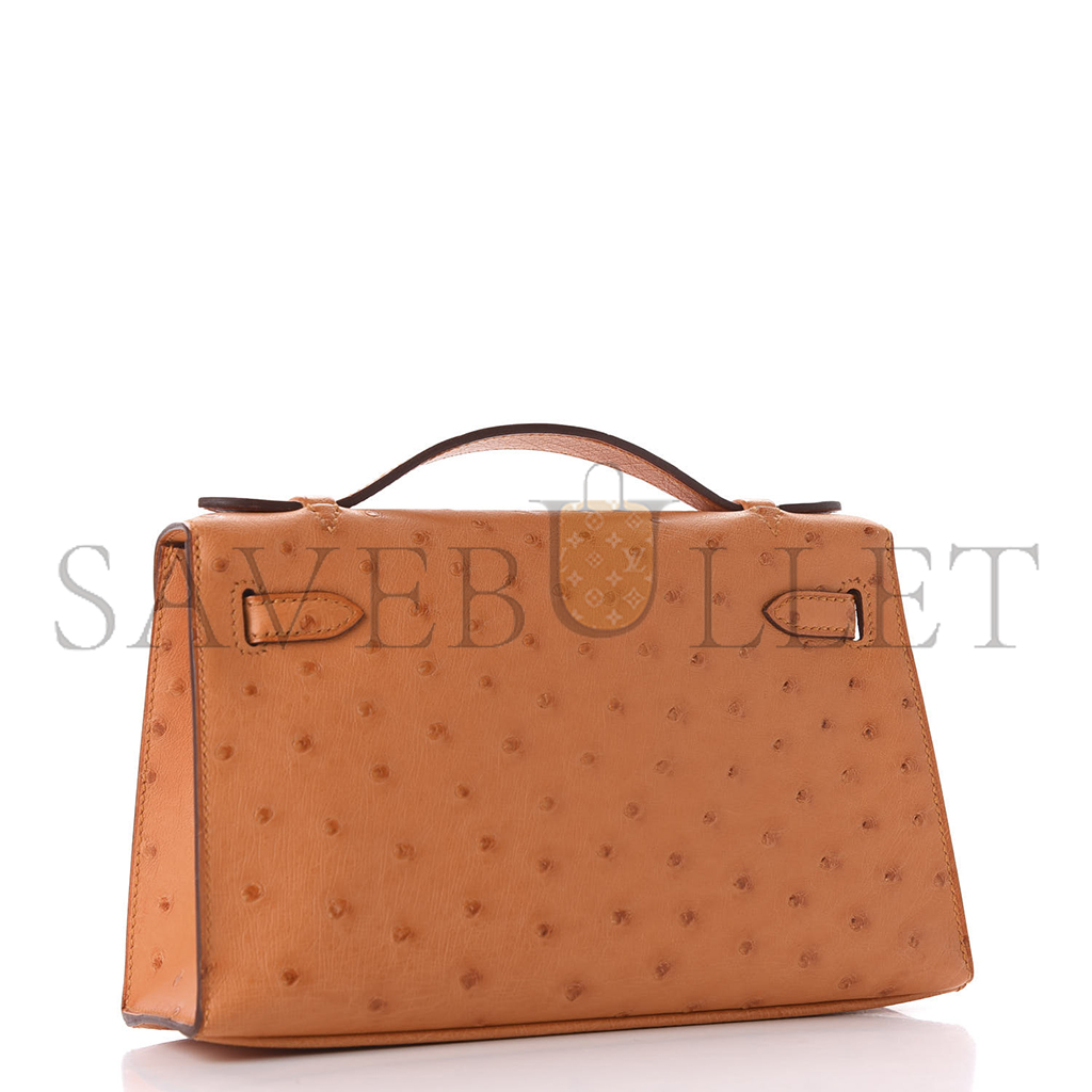 H**mes master kelly pochette golden brown (22*14*7cm)